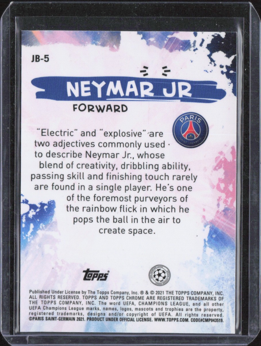 2020-21 Topps Chrome UEFA Champions League #JB-5 Neymar Jr Joga Bonito view 2