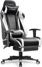 GTRACING Ergonomic Gaming Chair with Footrest, Adjustable Lumbar & Headrest