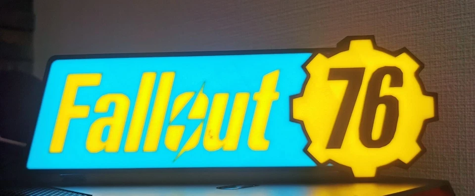 Fallout 76 Lightbox im Vault-Tec Desing Deko Lampe Lightbox - Bild 2 von 4