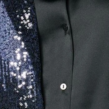 Dennis Basso Women's Jacket Sz 8 Sequin Blazer with Ombre Blk/Blue A672937 - Image 2 of 4