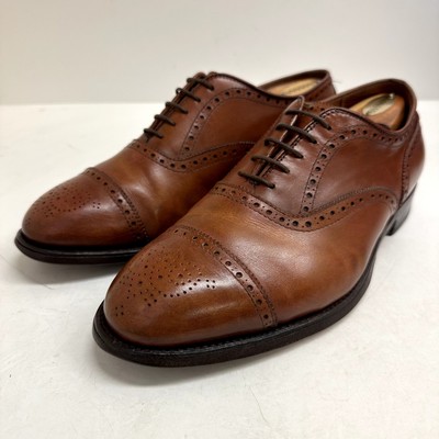 靴 Alden 911 Medallion Tip Balmoral dress ALDEN 911 Medallion Tip Balmoral Oxfords ~Burnished Tan