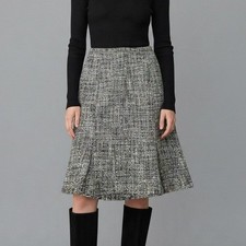Harolds Womens Size 6 Wool Blend Boucle Tweed A-Line Skirt Multi-Color USA Made