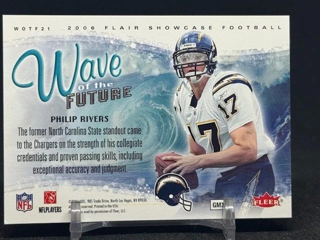 2006 Fleer Flair PHILIP RIVERS Wave of the Future Insert #WOTF21 Chargers - Image 2 of 2