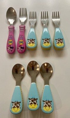 Disney (by Zak) & Skip Hop Kids Fork and Spoon Set Minnie & Giraffe, Seldom Used