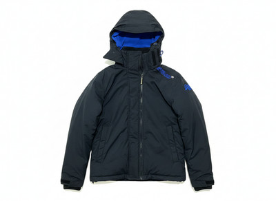 Superdry Mens Jacket Black Windcheater Japan Hooded Triple Zip size m