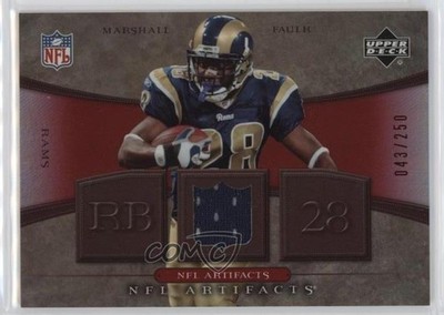 2007 Upper Deck Artifacts NFL Red 43/250 Marshall Faulk #NFL-MF HOF 2t7