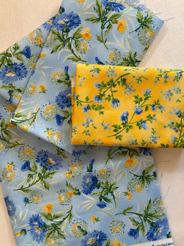 Moda Stoffpaket Patchworkstoff Summer Breeze Blumen Kornblumen Baumwollstoff - Bild 2 von 4