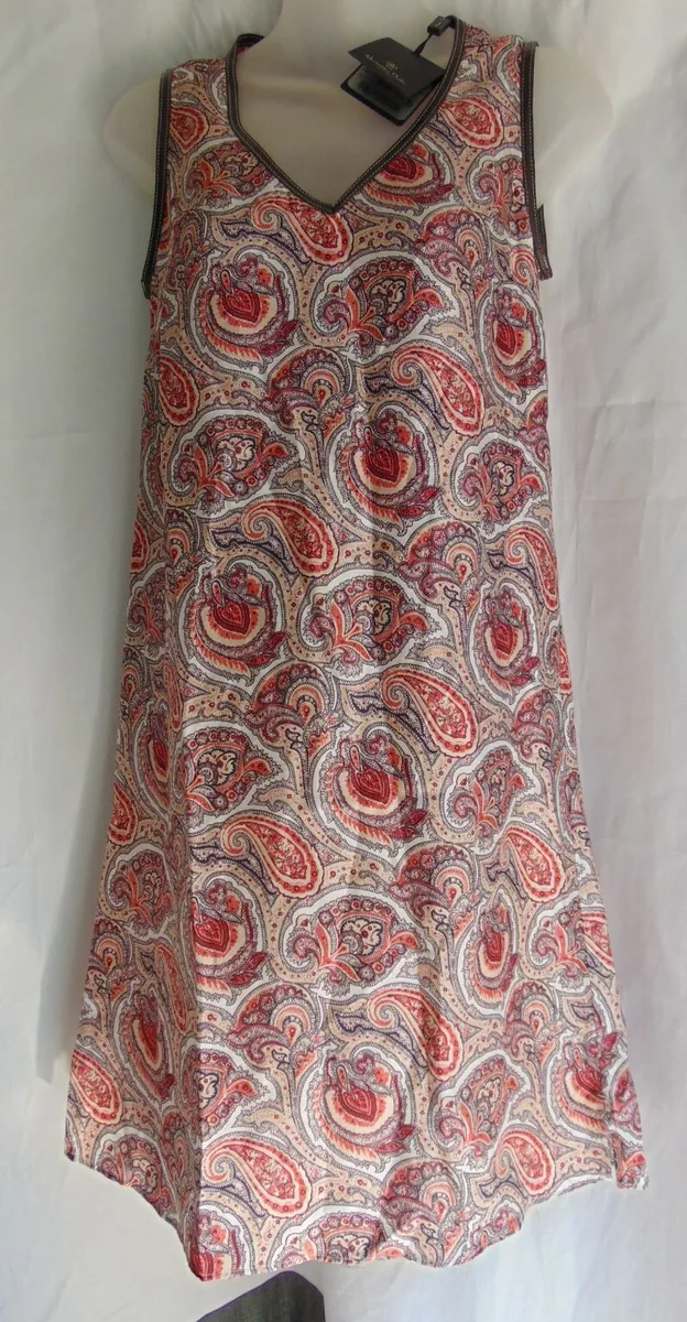 Massimo Dutti sleeveless silk on dress, paisley size 2 eBay