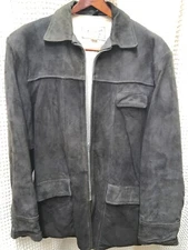 Vintage 40s HERCULES Outerwear By Sears Brown Suede Leather Barn Jacket Mens 40
