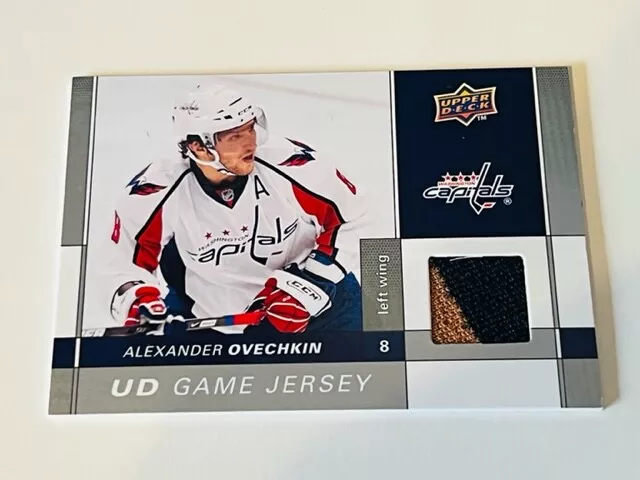 Alex Ovechkin Game worn used Jersey Logo Patch Capitals 2009 10 Upper Deck GJ AO
