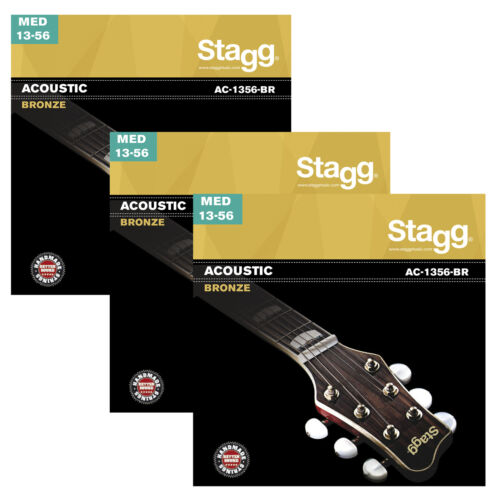 Acoustic Guitar Strings 13-56 Stagg Bronze AC-1356-BR Light X3 SET OFFER