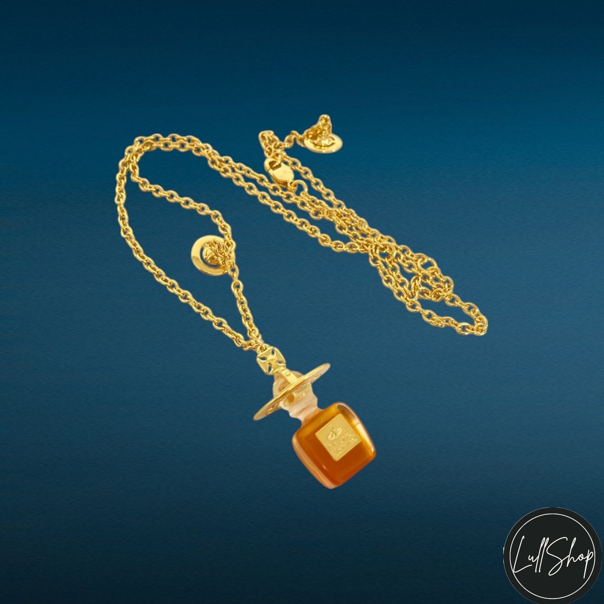 Vivienne Westwood Perfume chain necklace gold x orange no