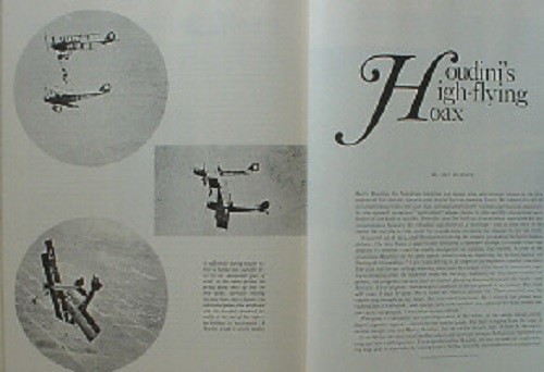 HOUDINIs 1919 Movie: THE GRIM GAME - Magazine Article and Reproduction Poster