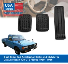 Set Clutch Brake Accelerator Pedal Pad For Nissan / Datsun 720 Pickup 1980-1986