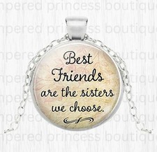 Best friends are the sisters we choose necklace pendant With Gift Box