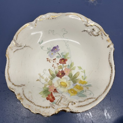 Antike Royal Bonn Germany handbemalte Beerenschale 3er Set Blumenmuster - Bild 10 von 14