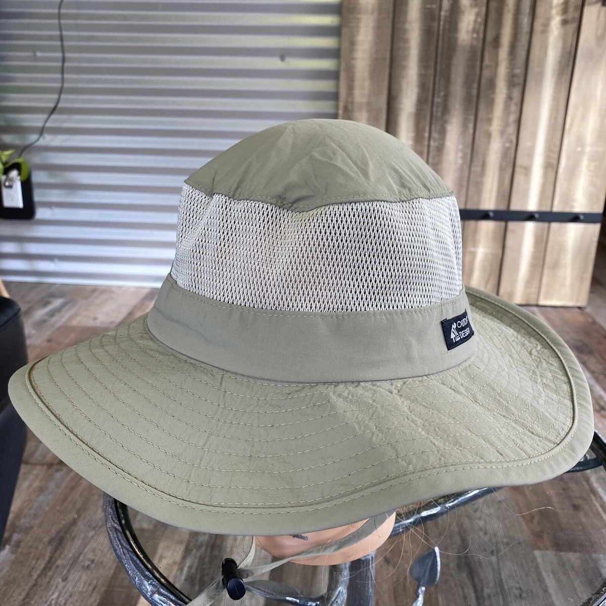 DPC Dorfman Pacific Bucket Sun Hat Large Drawstring Mesh 