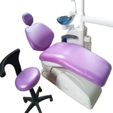 Dental Unit Chair Cover Dentist Stool Protector Cushion Sleeve PU Purple