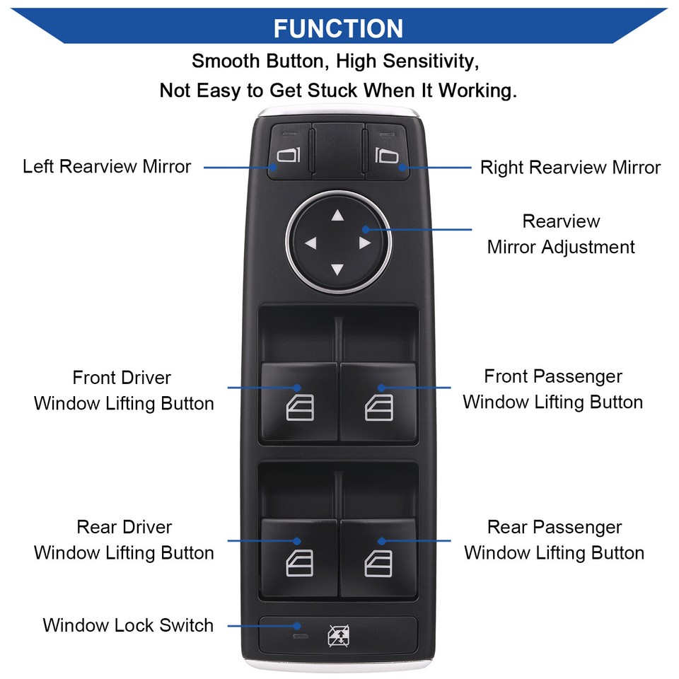 C6 Window Control Module Window Switch Control for 2008-2012 Mercedes Benz C230 C250 C280 C300 ...