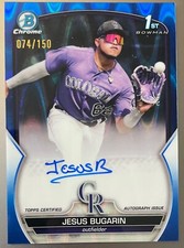 2023 Bowman Chrome Jesus Bugarin CPA-JB 1st Chrome Blue Refractor Auto /150!