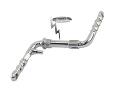 Bicycle F&R Original Lowrider W LOGO One Piece Crank 4-1/2" Twisted Chrome