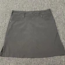 abacus Skort 40x10 Black 4 Pocket Back Button Adult Polyester Blend