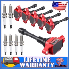 6Pack Ignition Coil &Spark Plug IRIDIUM  For Nissan Frontier Pathfinder Maxima