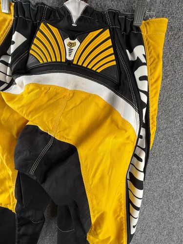 Fox Racing Pants 180 Motocross Riding Dirt Bike Padded Pants Yellow Size 34 - Picture 16 of 18