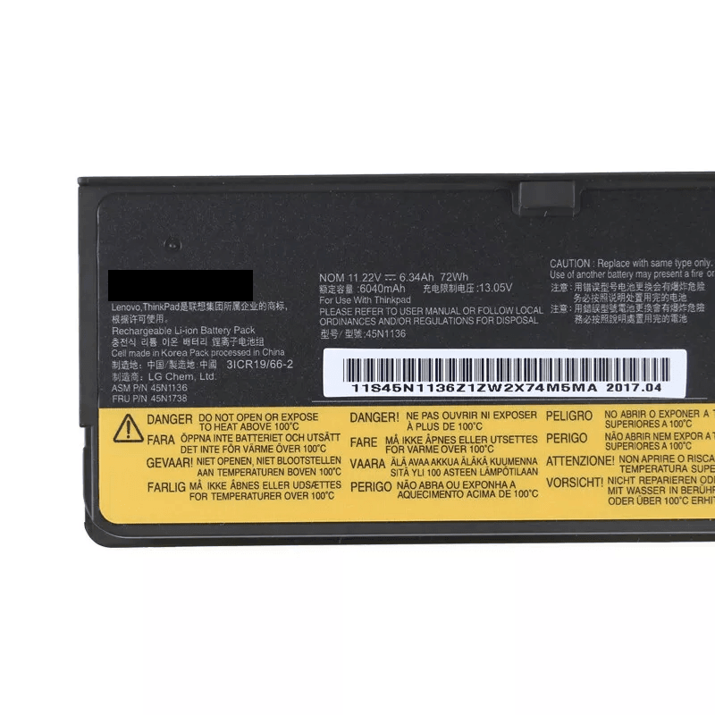 Origina 72Wh Battery for Lenovo ThinkPad X270 X240 X250 T450 T440