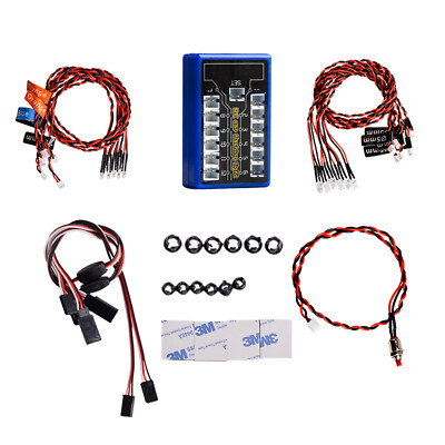12 LED Licht Flashing Lampe Set für HSP TAMIYA CC01 Axial SCX10 1:10 1:8 RC Auto