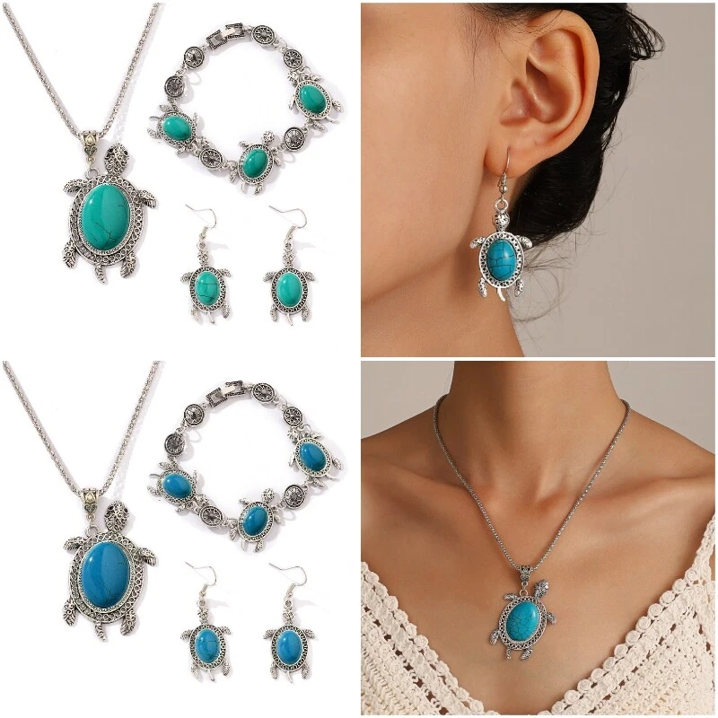 Turquoise necklace set outlet