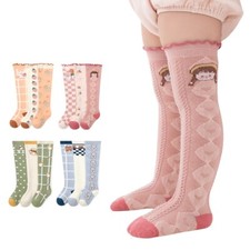 Newborn Kids Socks Baby Girls Boys Cartoon Toddler Over Knee High Long Socks