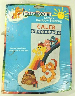 Care Bears Santa's Rainbow Stocking #39270 Christmas Kit Cross Stitch 18''