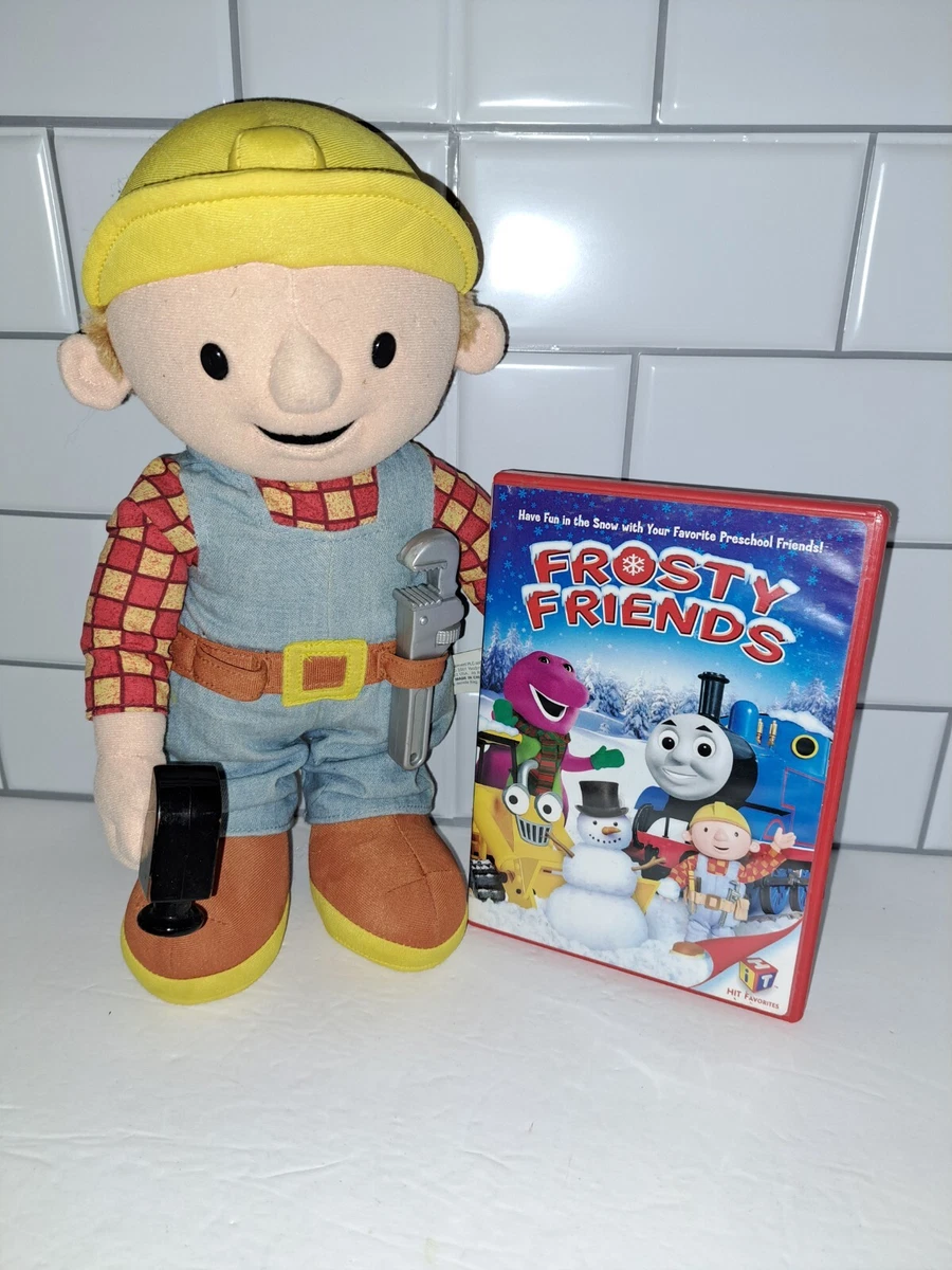 2001 Bob the Builder Plush Talking 12 Hasbro w Tool Hammer Tested works DVD
