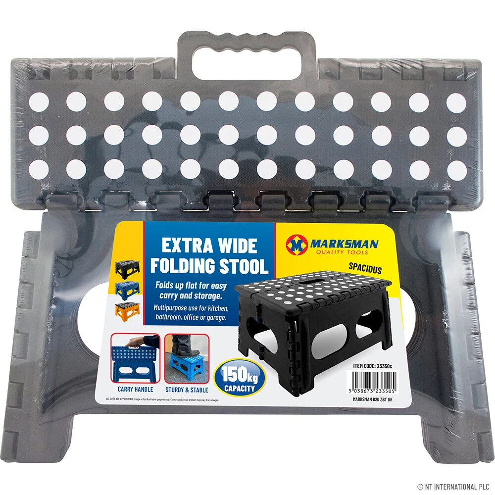 WIDE 150KG FOLDING STEP STOOL MULTI PURPOSE HEAVY DUTY HOME KITCHEN FOLDABLE NEW