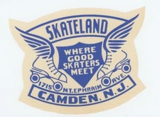 1930's-50's Skateland Camden, N.J. Roller Skating Label Vintage B6