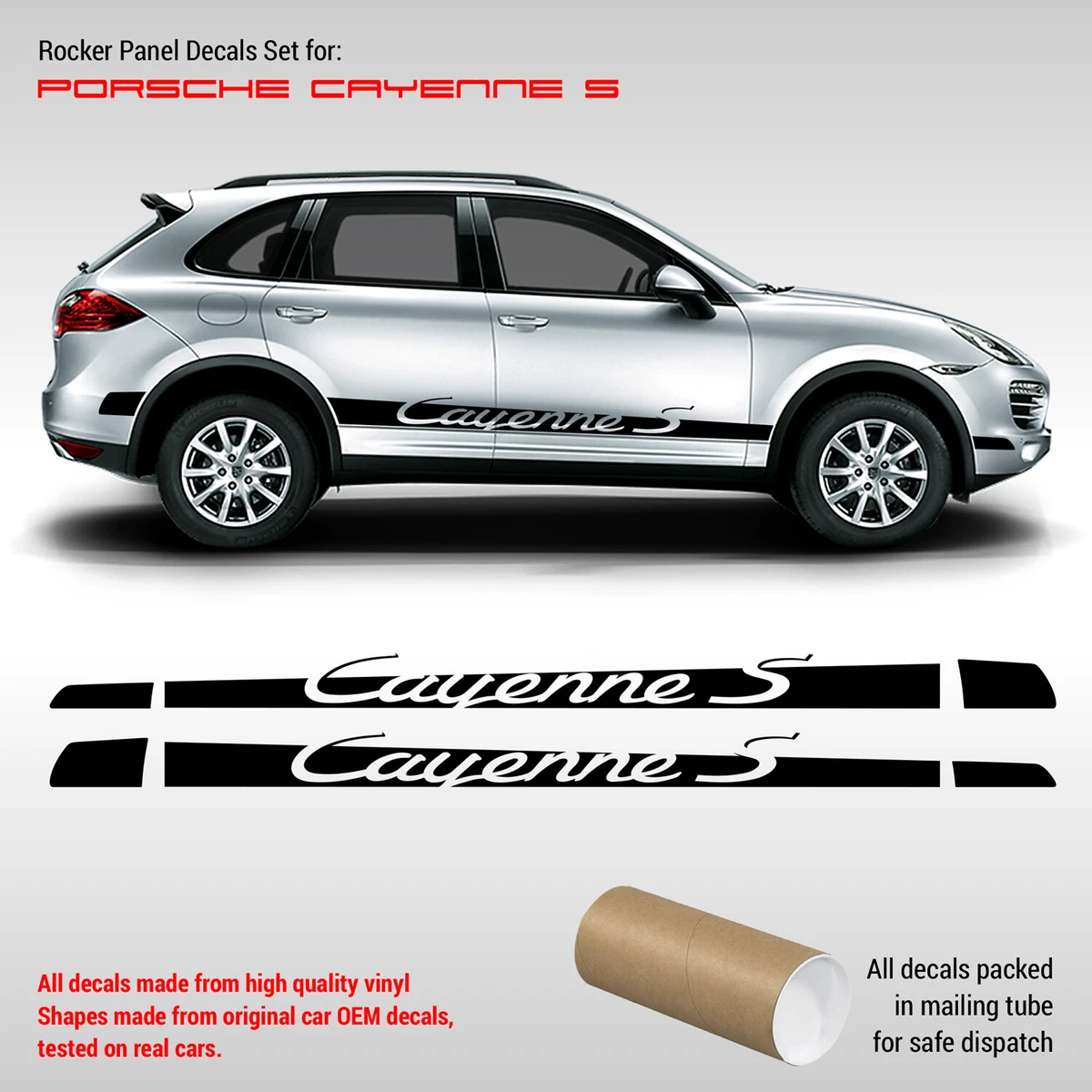 UOADA Carbon Fiber Gear Shift Sticker For Porsche Cayenne S/GTS/Turbo (2003-2010) - Ashtray Red, 3mm Thick - View #7