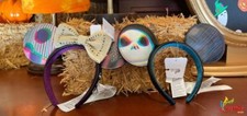 2PCS Disney Nightmare Before Christmas Sally  Jack Skellington Ears Headband