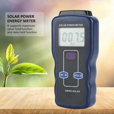 Solar Power Meter SM206 Digital Solar Power Meter Sun Light Radiation Measuring Testing Instrument Solar Power Meter SM206 Digital Solar Power Meter Sun Light Radiation Measuring Testing Instrument