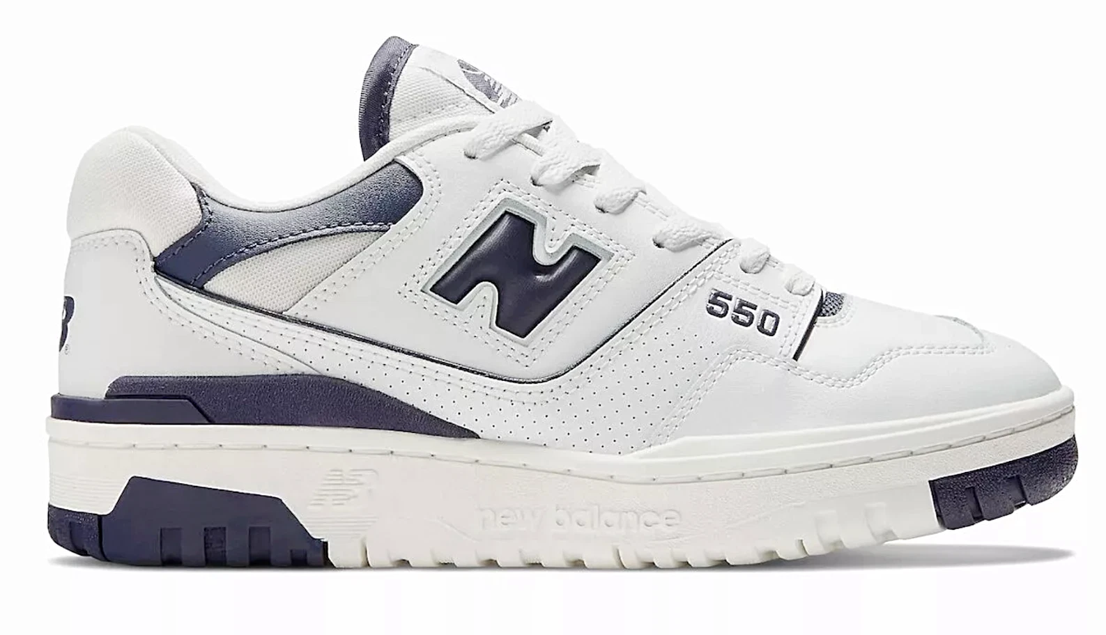 Scarpe sneaker da donna casual in pelle NEW BALANCE 550 taglia 10 bianco navy BBW55OBA