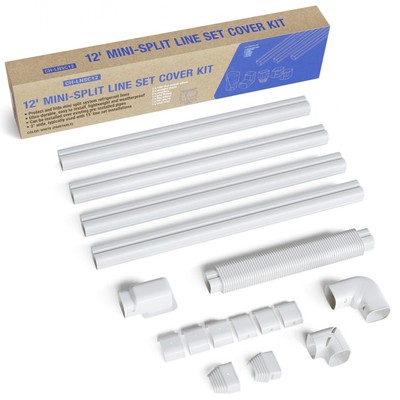 Line Set Cover Kit for Mini Split Air Conditioners and Heat Pumps Paintable D...