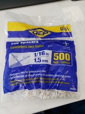 QEP Floor Wall Traditional Tile Spacers 1/16  Flexible 500 Pack - New In Package