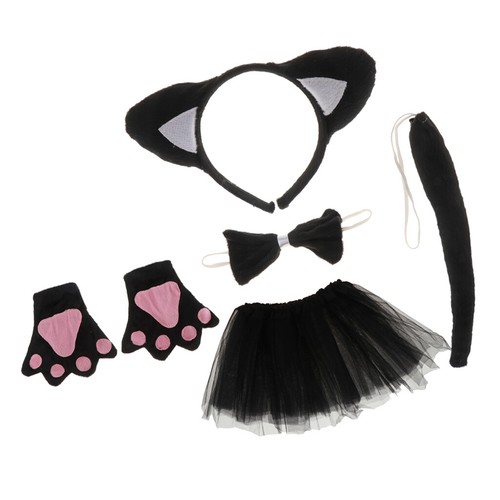 Petitebelle Häschen-Kostüm-Set Für Mädchen – 6-teilig Mit Rock, Handschuhen, Schleifchen & Puschelschwanz In Rot & Pailletten