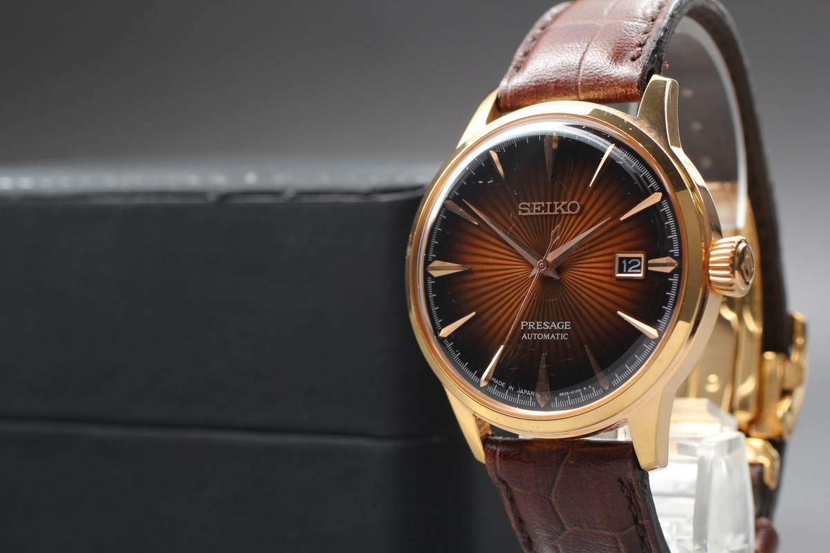 Seiko Presage 4R35-01T0 Brown Dial Date Automatic 40mm Men's Watch