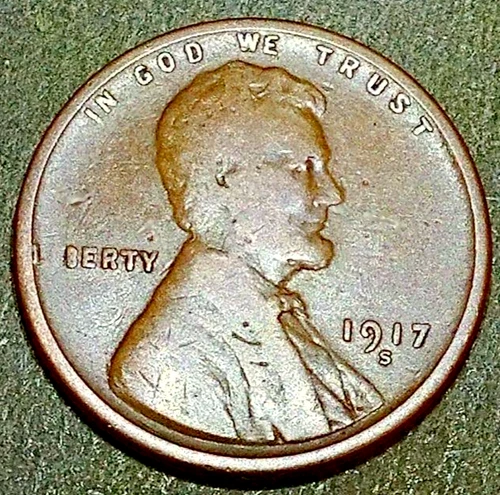 1917-S Lincoln Wheat Cent — photo from the most recent tracked eBay sale