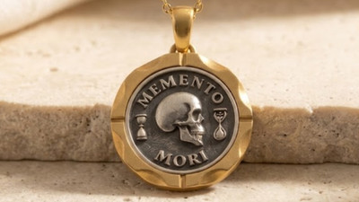 Memento Mori Necklace | Stoic Philosophy Jewelry | Philosophy Gift