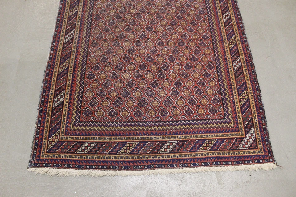 Antik handgeknüpfter Alte Perser Teppich 140 x 94 cm ca 80 Jahre alt - Bild 4 von 4