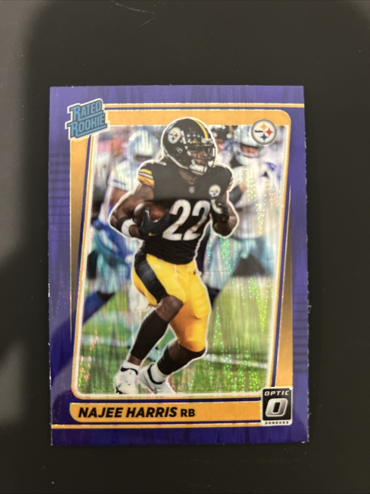 2021 Donruss Optic - Rated Rookie Najee Harris #213 Purple Shock Prizm (RC)