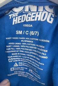 Sonic Hedgehog Boom Fancy Dress Or Halloween Costume- Child 6/7 Dress Up