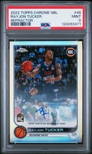 2022 Topps Chrome NBL #48 Rayjon Tucker Refractor Auto Rookie Card RC PSA 9